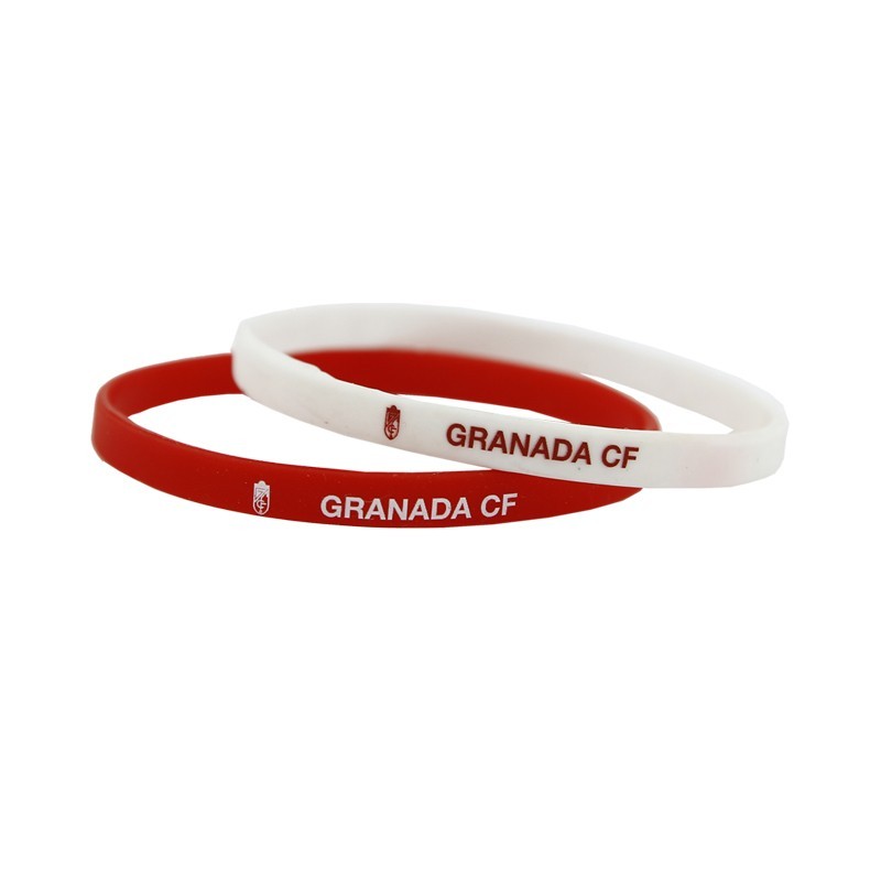 Pulseras de Silicona Granada CF Blanca y Roja
