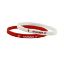 Pulseras de Silicona Granada CF Blanca y Roja