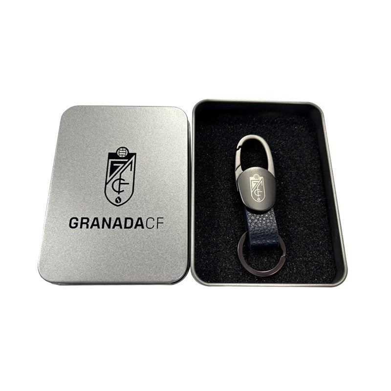 Llavero Mosquetón Piel Marino Escudo