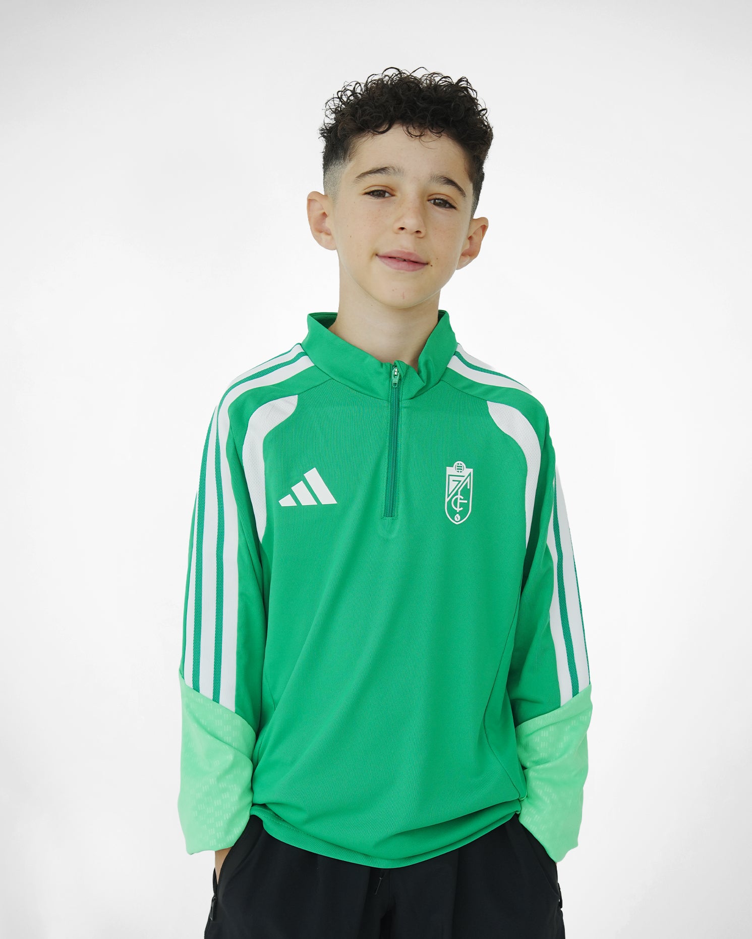 Sudadera Entreno Verde Niño adidas 26-27