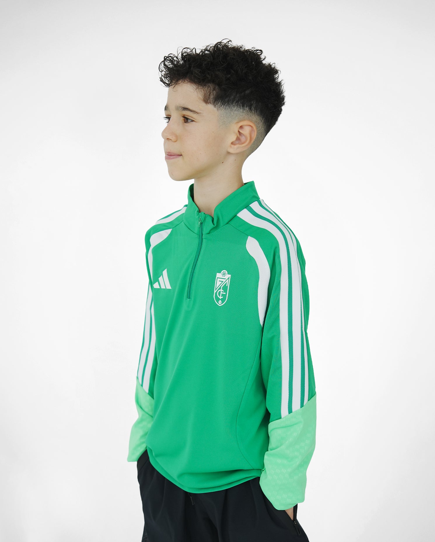 Sudadera Entreno Verde Niño adidas 26-27