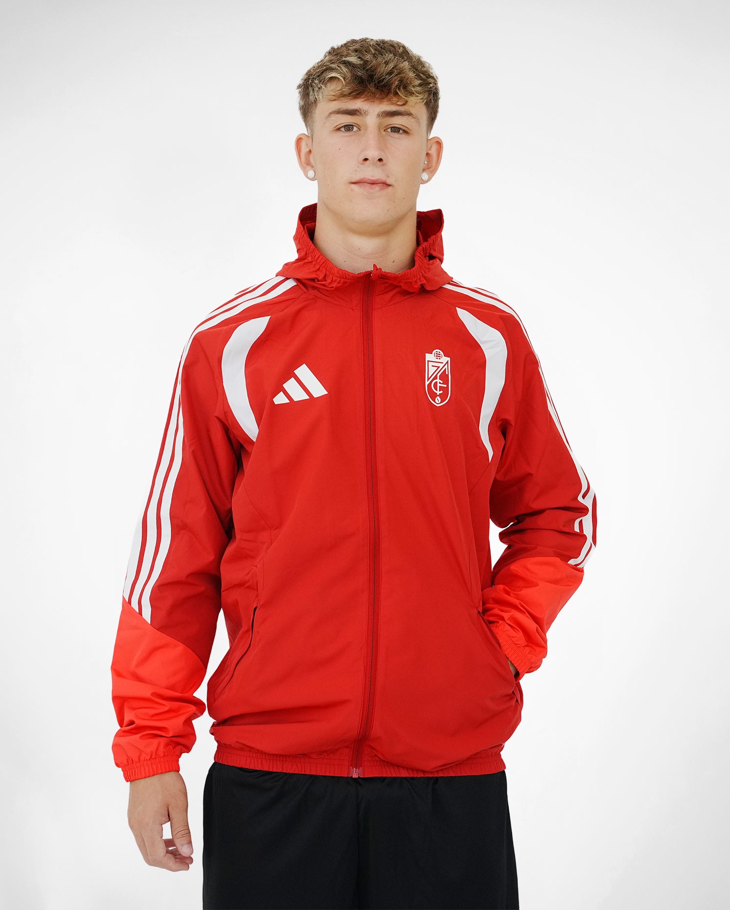 Chubasquero Entreno Rojo Hombre adidas 26-27