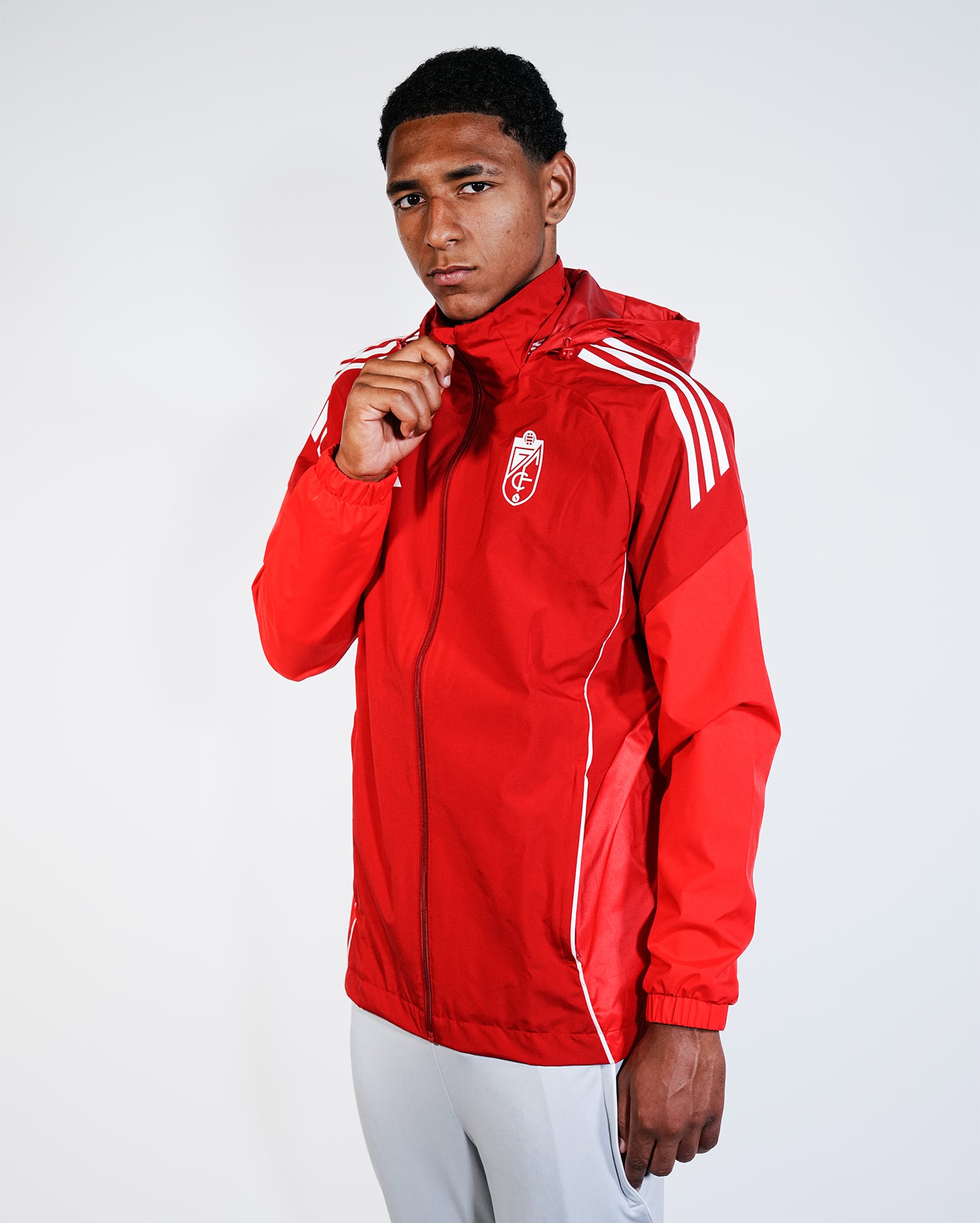 Chubasquero Entreno Rojo Hombre adidas 25-26