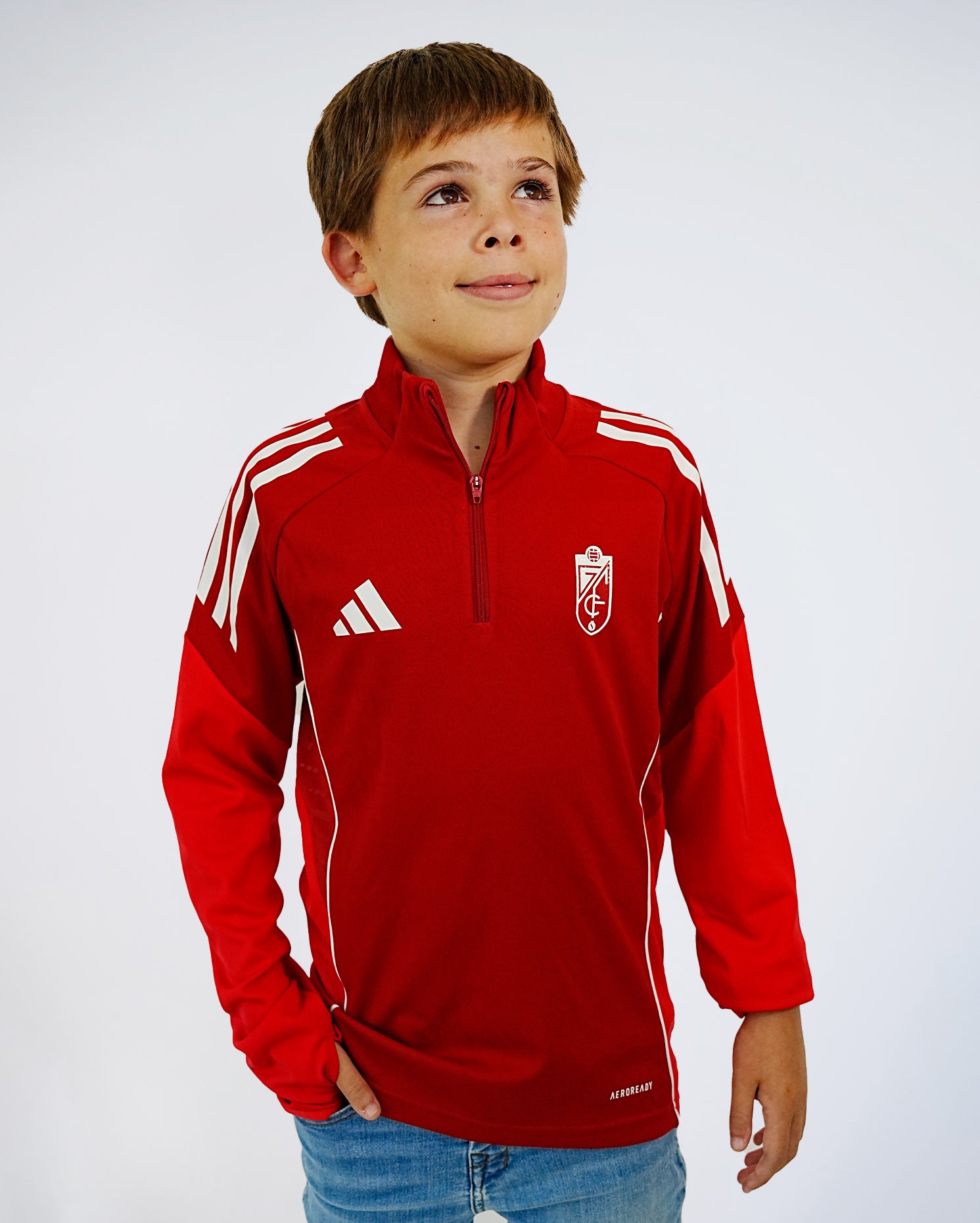 Sudadera Entreno Roja Niño adidas 25-26