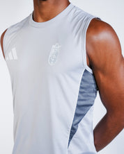 Camiseta Entreno Sin Mangas Gris Adulto adidas 25-26