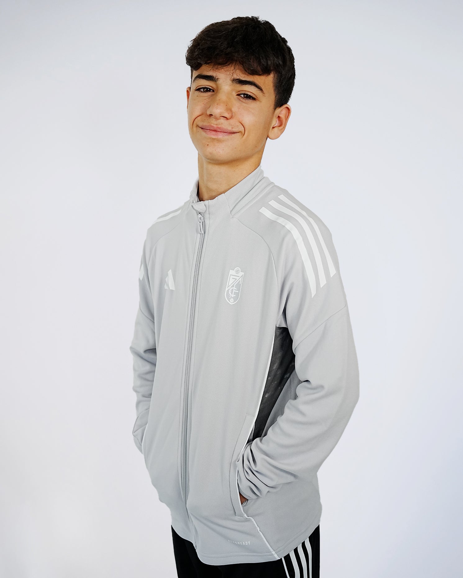 Chaqueta Chándal Gris Niño adidas 25-26